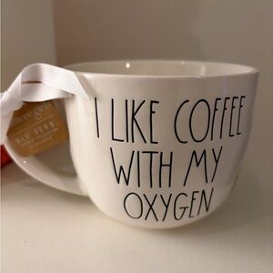 Rae Dunn Gilmore Girls Luke's I Like Coffee With My Oxygen Mug